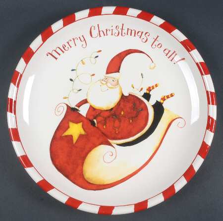 Celebrate Santa 13" Chop Plate (Round Platter)