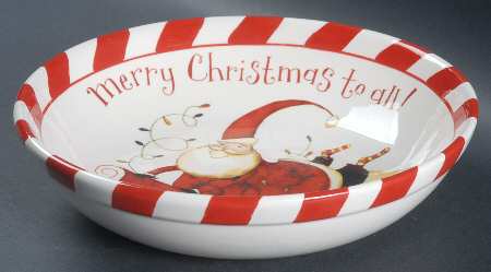 Celebrate Santa 9" Individual Pasta Bowl