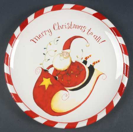Celebrate Santa Dinner Plate