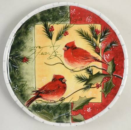 Holly Birds Salad Plate