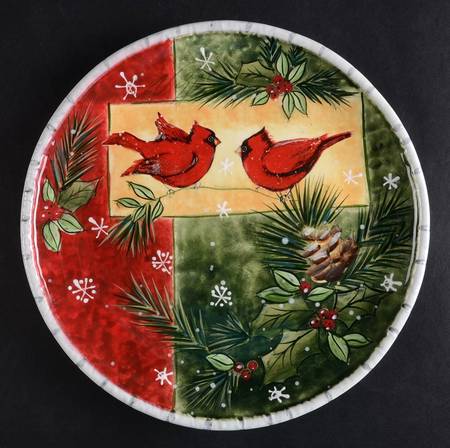 Holly Birds Salad Plate