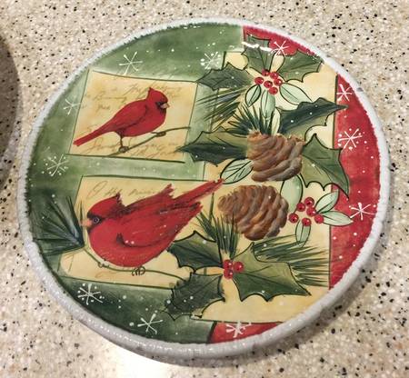 Holly Birds Salad Plate