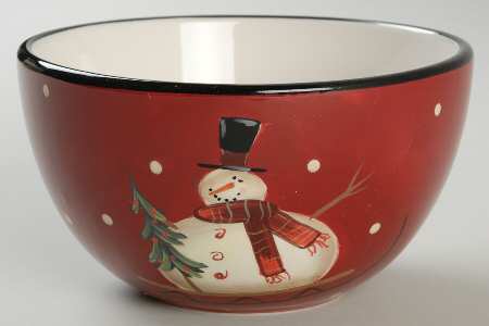 Sledding Snowman Individual Ice Cream Dish