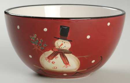 Sledding Snowman Individual Ice Cream Dish