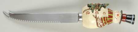 Sledding Snowman Cheese Knife with Stainless Blade