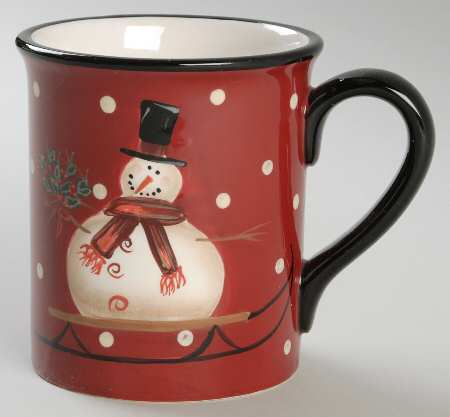 Sledding Snowman Mug