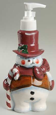 Snowball Snowman Figural Lotion Dispenser
