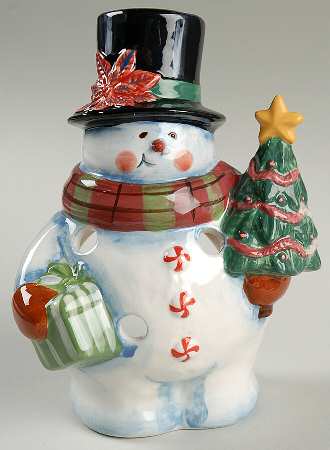 Snowball Snowman Snowman Votive Candleholder