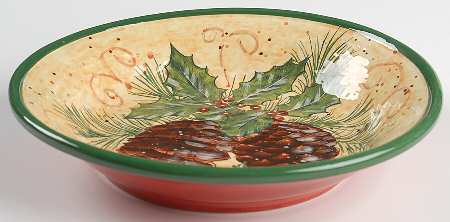 Tuscan Christmas 9" Individual Pasta Bowl