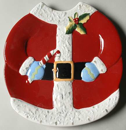 Holiday Playmates (Santa) Dessert/Pie Plate
