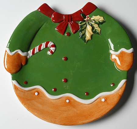 Holiday Playmates (Gingerbread Man) Dessert/Pie Plate