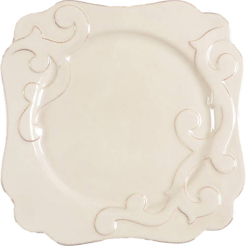 Arabesque Cream Square Salad Plate