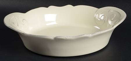 Arabesque Cream 12" Pasta Serving Bowl