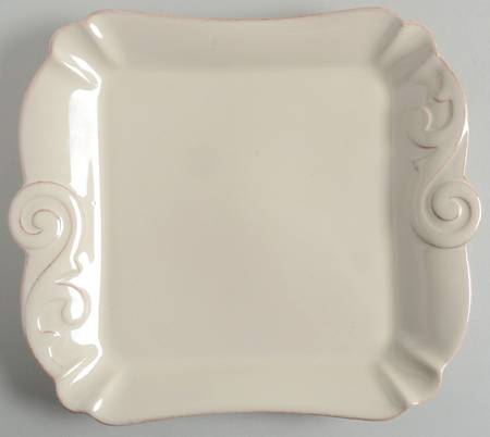 Arabesque Cream 10" Handled Square Tray