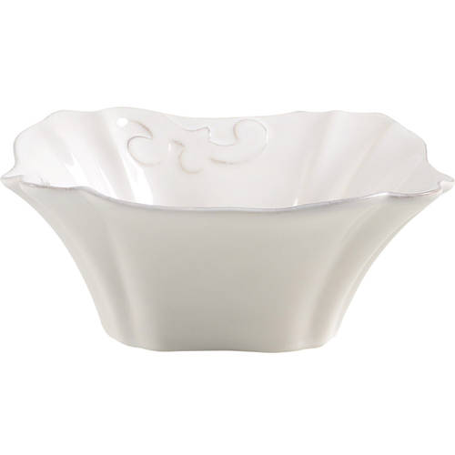 Arabesque White Square Soup/Cereal Bowl