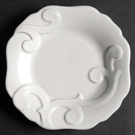Arabesque White Bread & Butter Plate