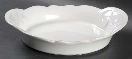 Arabesque White 9" Individual Pasta Bowl