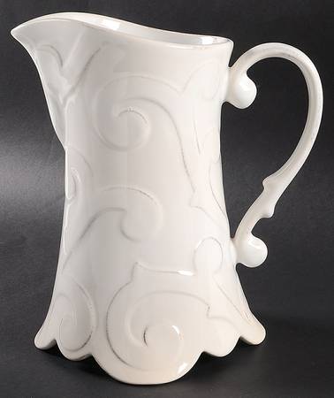 Arabesque White 48 Oz Pitcher