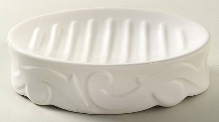 Arabesque White Soap Dish