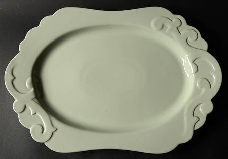 Arabesque Seafoam 17" Oval Serving Platter