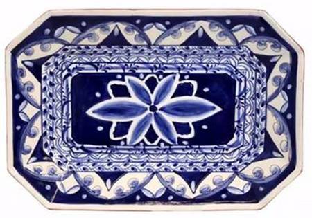 Alentejo Indigo 13" Octagonal Serving Platter