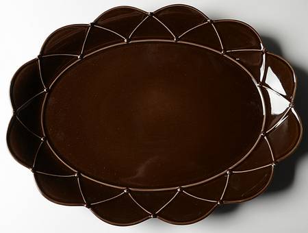 Meridian Espresso (Brown) 16" Oval Serving Platter