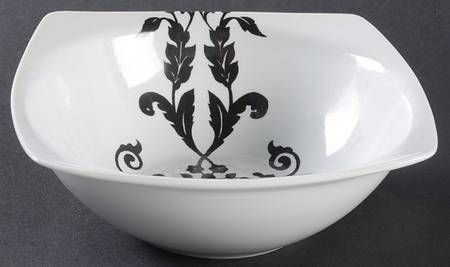 Antoinette Black Square Cereal Bowl