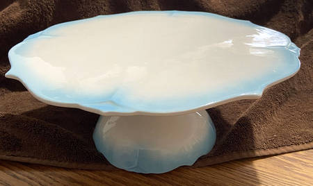 Dreamer Blue 12" Diameter Pedestal Cake Stand