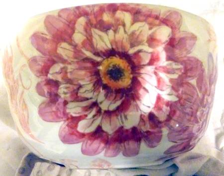 Floral Toile 9" Round Vegetable Bowl