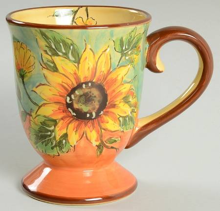 Terra Cotta Sunflower Mug