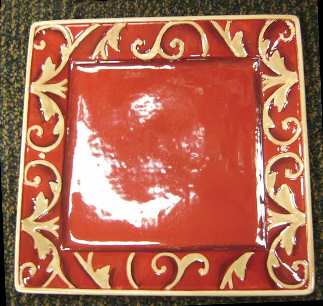 Villa Rosa Square Dinner Plate