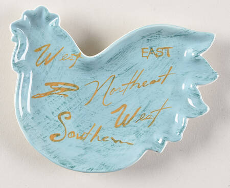 Elegant Rooster Figural Spoon Rest