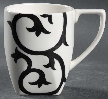 Scroll Black Mug