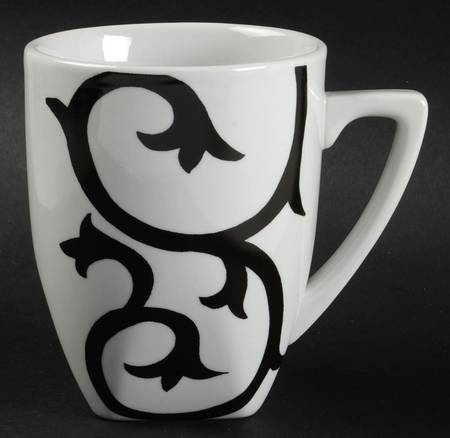Scroll Black Mug