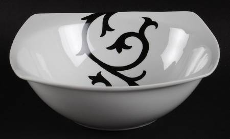 Scroll Black Square Cereal Bowl by Coventry (PTS)