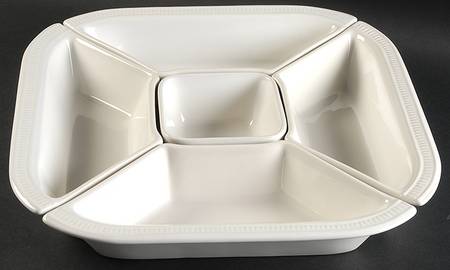 Ellery Ivory Entertaining 5 Pc(4 Side Dishes + 1 Center Bowl)