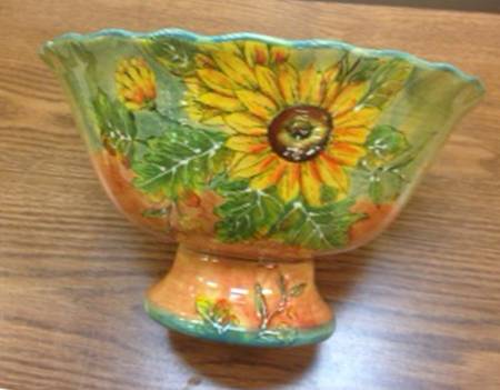 Terra Sunflower Large Fruit Bowl