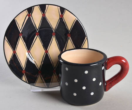 Coffee Cafe Espresso Cup and Saucer Set