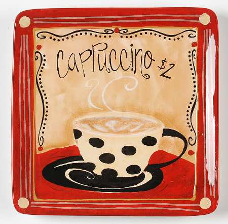 Coffee Cafe Dessert/Pie Plate