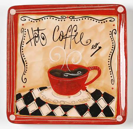 Coffee Cafe Dessert/Pie Plate