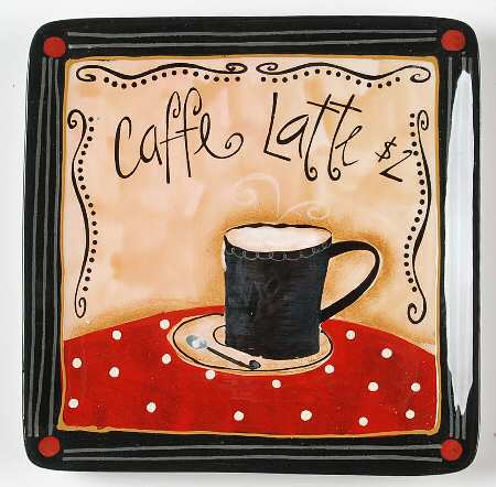 Coffee Cafe Dessert/Pie Plate