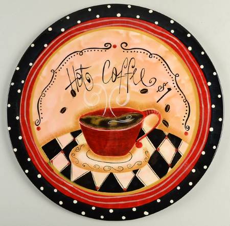 Coffee Cafe Cake Plate