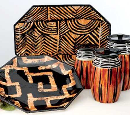 Batik 16" Octagonal Serving Platter