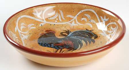 Golden Rooster 9" Soup/Pasta Bowl