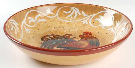 Golden Rooster 13" Pasta Serving Bowl