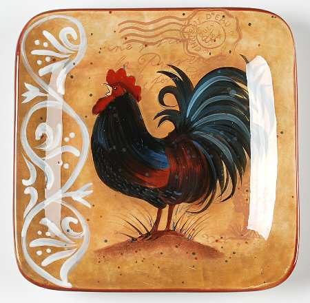 Golden Rooster Dessert/Pie Plate