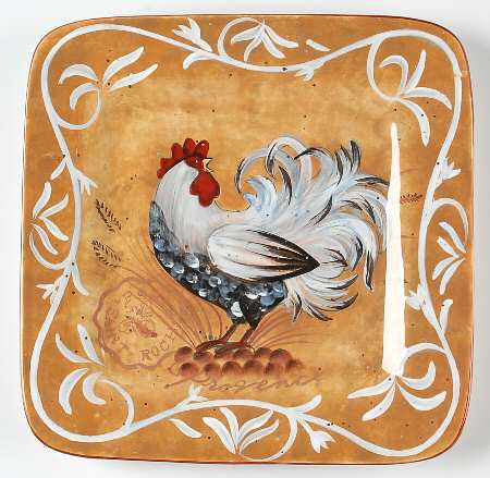 Golden Rooster Dinner Plate