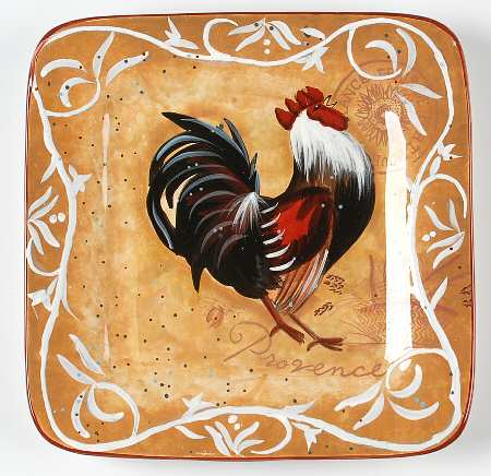 Golden Rooster Dinner Plate