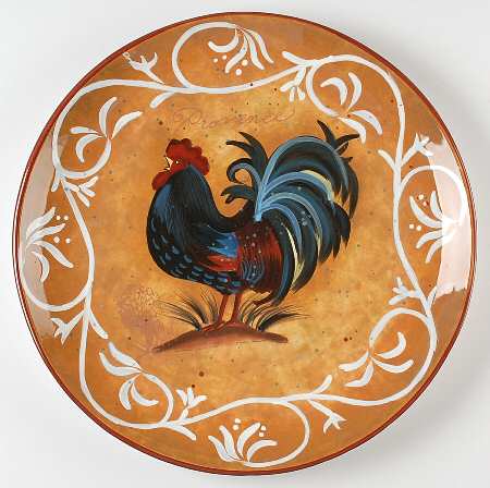Golden Rooster 16" Chop Plate (Round Platter)