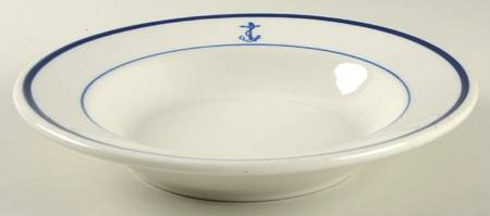 US Navy Mess (Wardroom Officer) Rim Soup Bowl